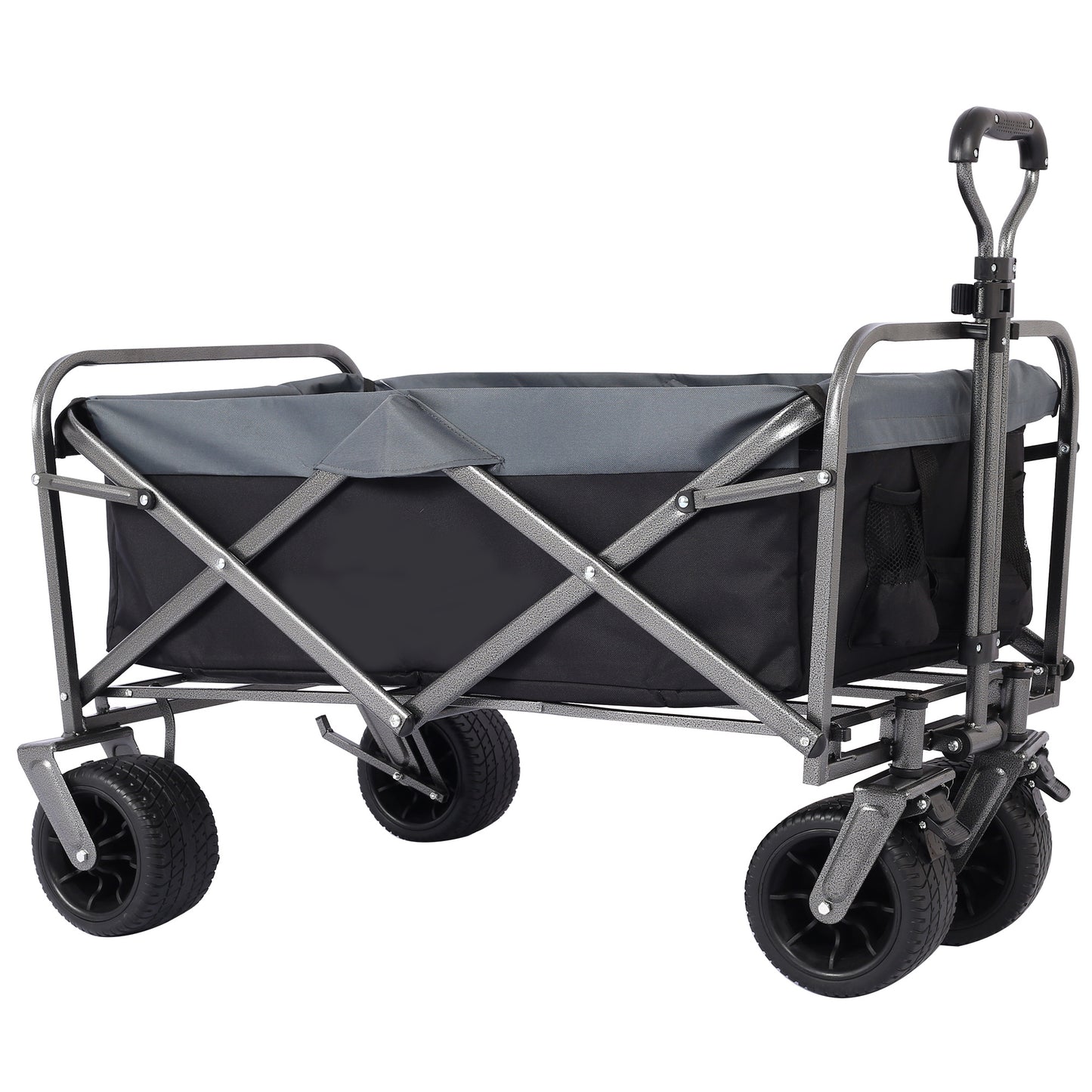 OKEYOLIVE Heavy Duty Collapsible Folding Cart with Large Wheel for Beach