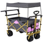 OKEYOLIVE Push & Pull Utility Folding Wagon with Removable Canopy