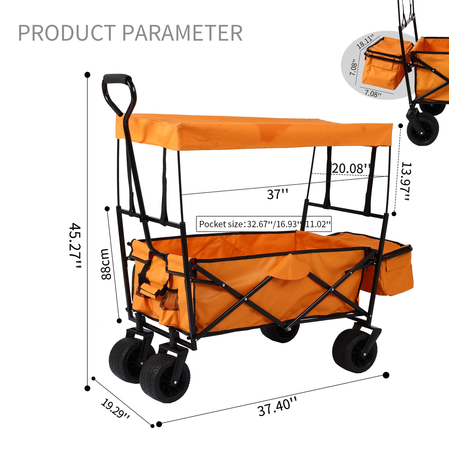 OKEYOLIVE Outdoor Garden Park Utility Wagon