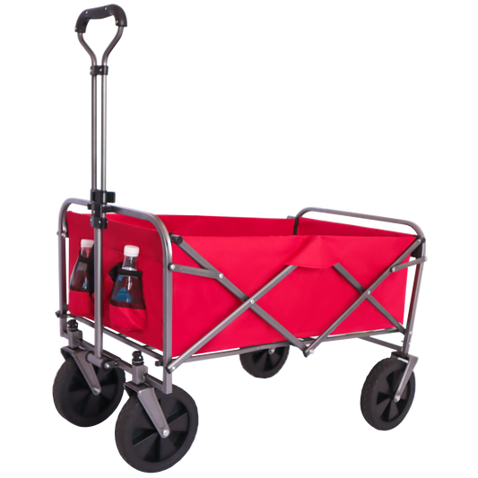 OKEYOLIVE Outdoor Garden Multipurpose Micro Collapsible Beach Trolley Cart Camping Folding Wagon