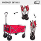 OKEYOLIVE Outdoor Garden Multipurpose Micro Collapsible Beach Trolley Cart Camping Folding Wagon