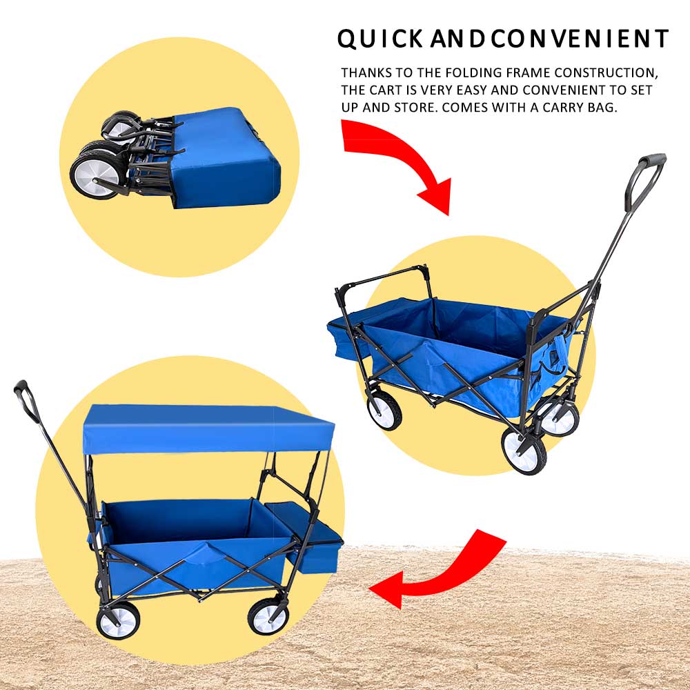 OKEYOLIVE Adjustable Heavy Duty Folding Utility Car Wagon