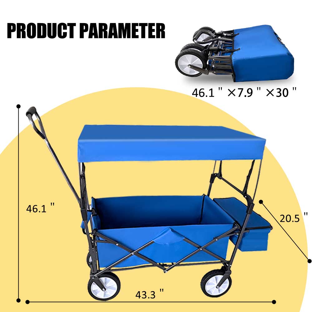 OKEYOLIVE Adjustable Heavy Duty Folding Utility Car Wagon