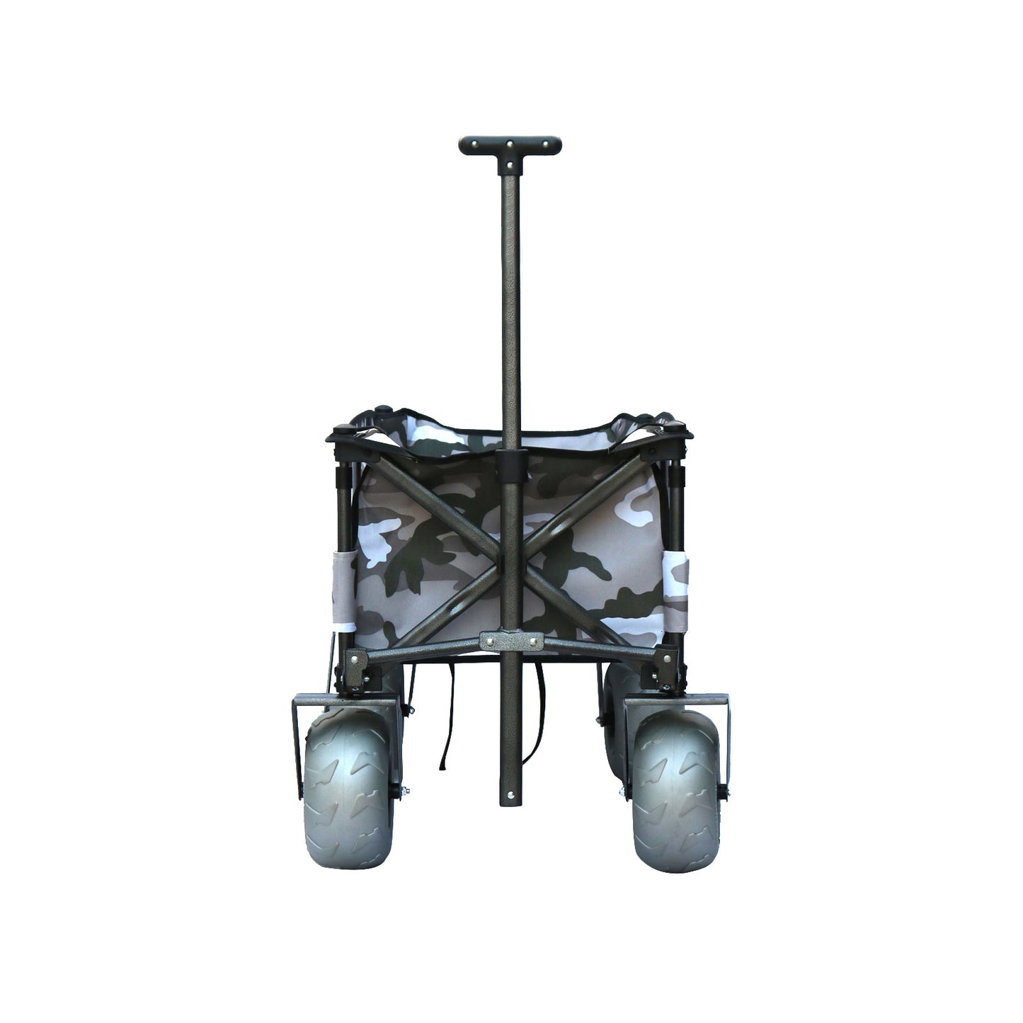 OKEYOLIVE Collapsible Beach Cart w/ Balloon Style Wheels