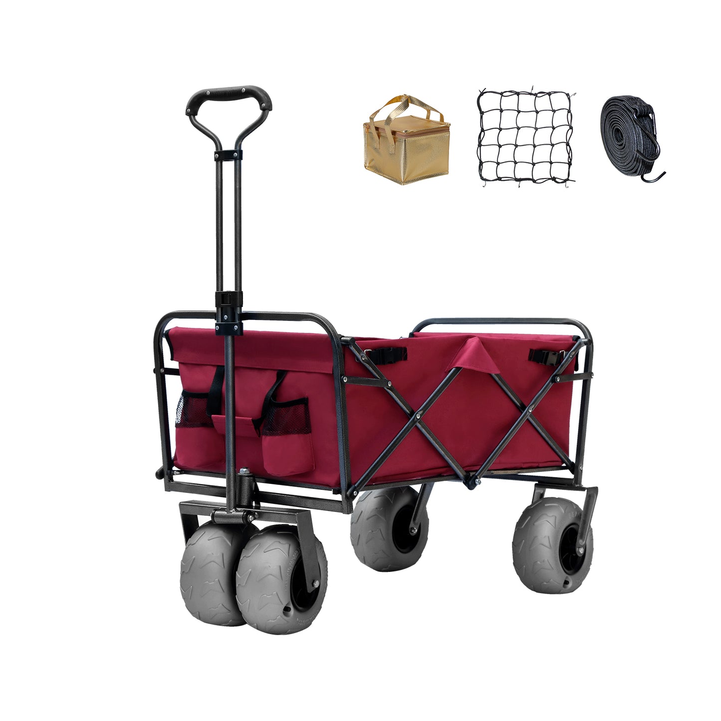 OKEYOLIVE Heavy Duty Collapsible Utility Beach Cart