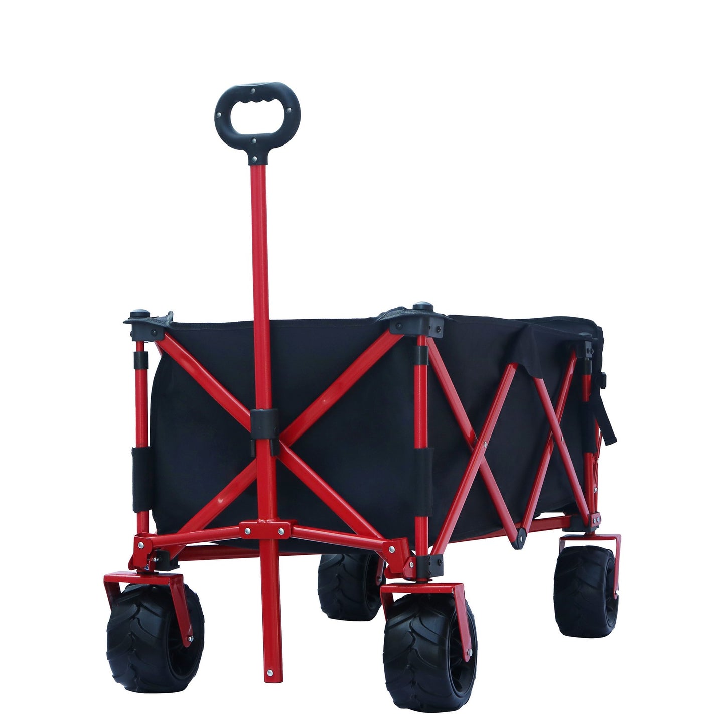 OKEYOLIVE Folding Wagon Cart w/ Side Pocket | Extended Design