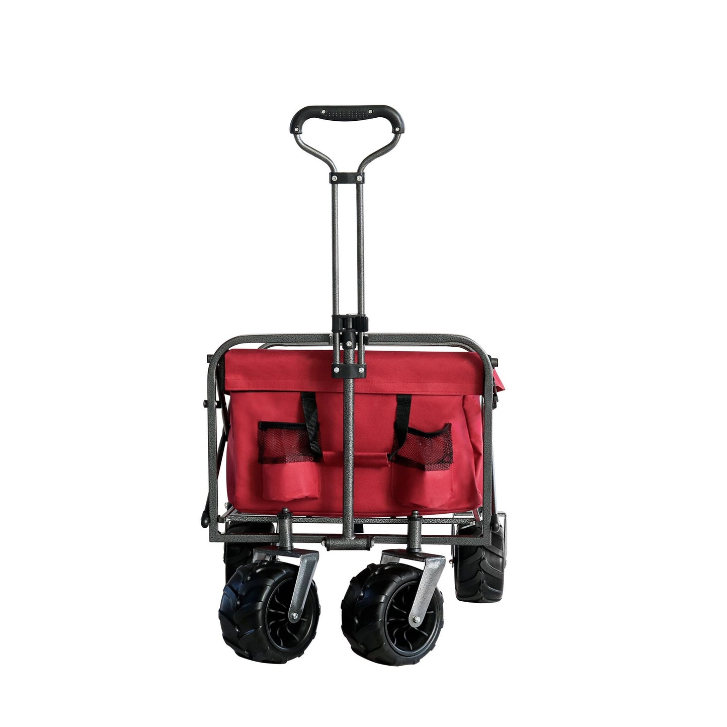 OKEYOLIVE Collapsible Utility Wagon Cart w/ Side Pocket