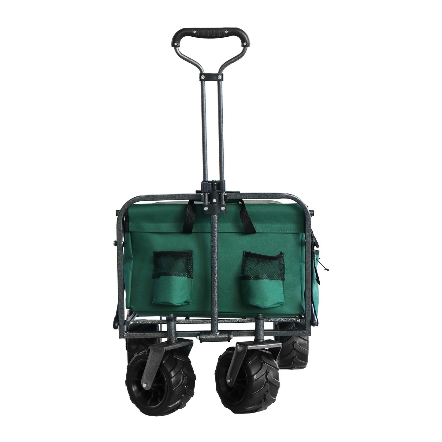 OKEYOLIVE Collapsible Utility Wagon Cart w/ Side Pocket