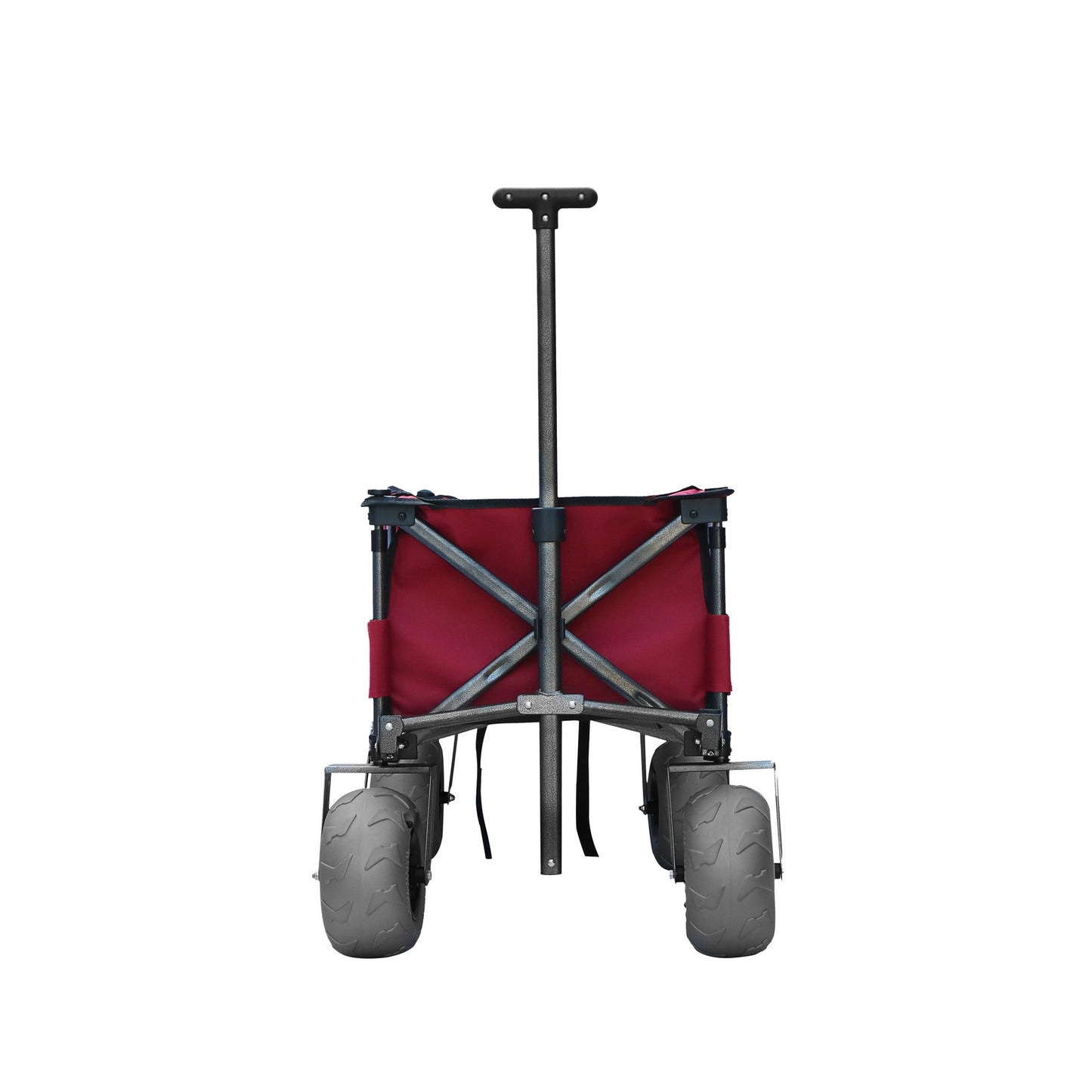 OKEYOLIVE Collapsible Beach Cart w/ Balloon Style Wheels