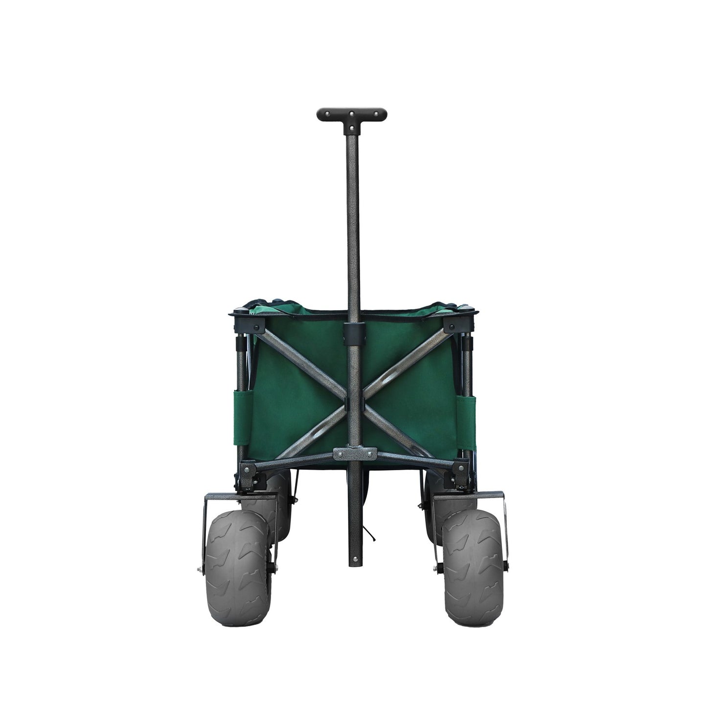 OKEYOLIVE Collapsible Beach Cart w/ Balloon Style Wheels