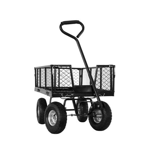 OKEYOLIVE Heavy Duty Garden Wagon Cart w/ Side Mesh, 600 lb