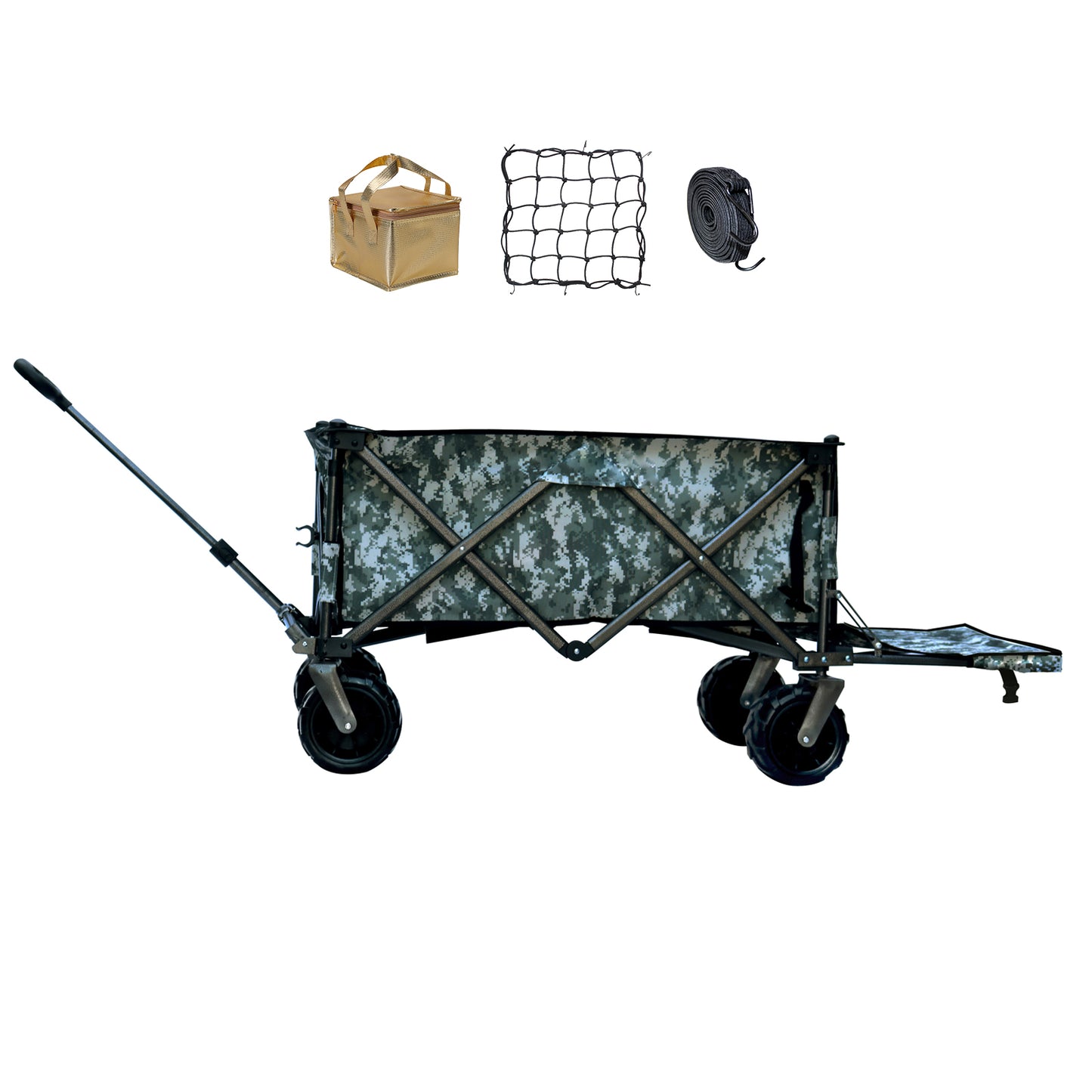 OKEYOLIVE Folding Utility Wagon Cart | All-terrain | Extended Design